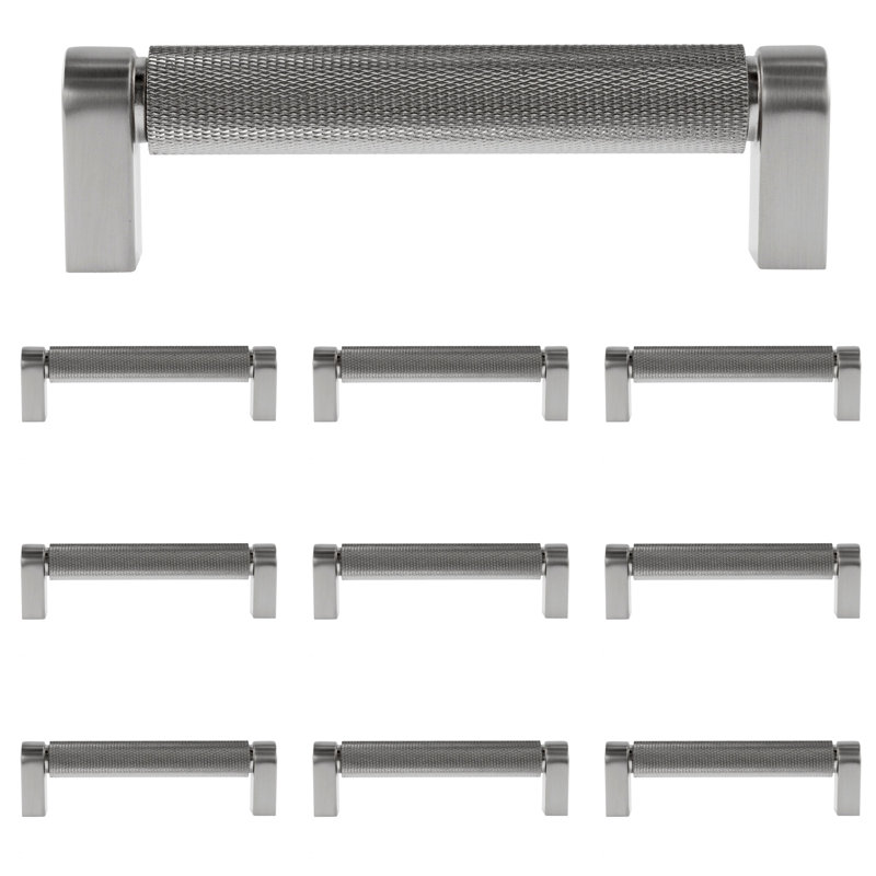 Ensemble de poignées barres nickel poli 4 po Kent, Nickel satiné, 4"