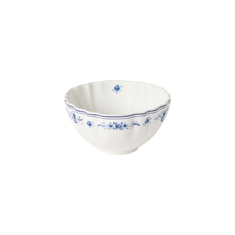 Vila Pasta Bowls, White/Blue