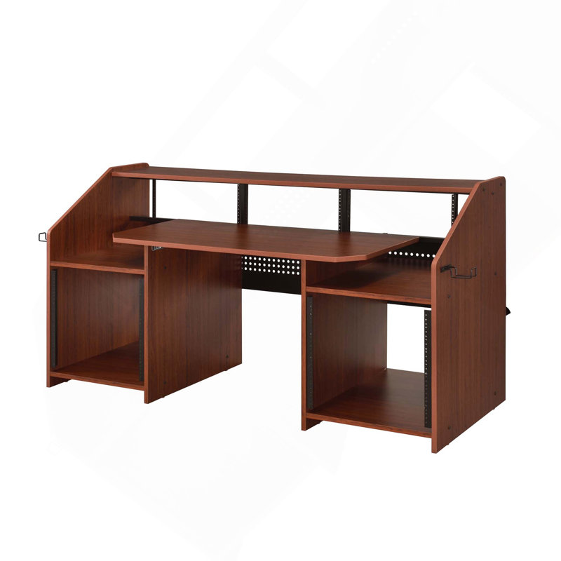 Bureau de musique rectangulaire avec 2 compartiments ouverts, cerisier