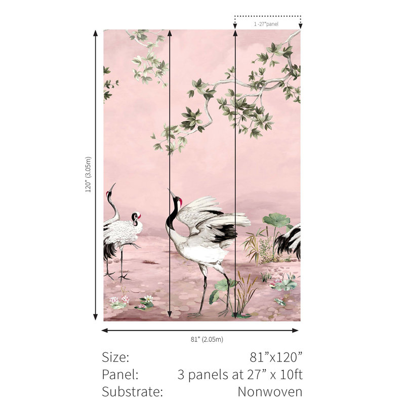 Arlaith Wallpaper, Blushing Pink