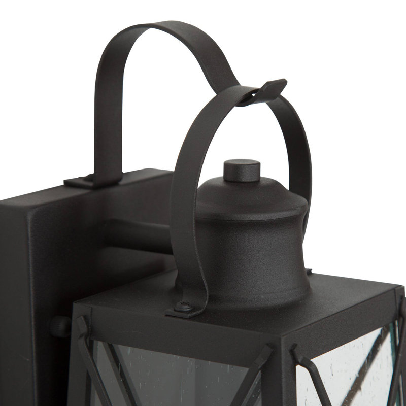 Jeramiah Iron Wall Light(Set of 2), 2 Lights, Matte Black