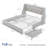 Upholstered Platform Bed Frame with Wingback Headboard & LED Lights& 4 Storage Drawers-966201853-966201852