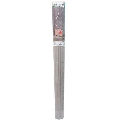 Nature Double Sided Garden Screen PVC 1.5 x 3m Grey
