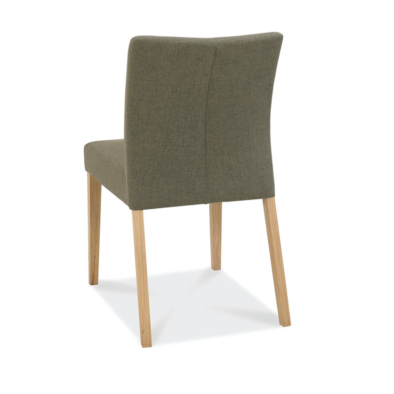 Izzie Upholstered Side Chair, Green, Oak