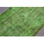 Élégant tapis décoratif turc vert avec motif traditionnel pour décoration de sol bohémien