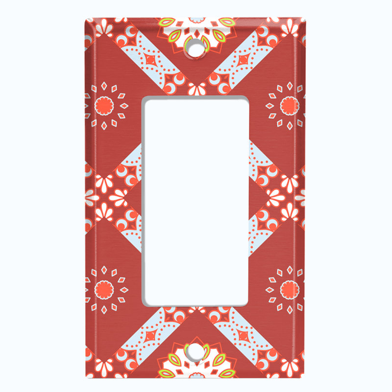 Patterned 1 - Gang Toggle Light Switch Standard Wall Plate
