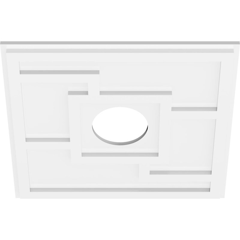 Médaillon de plafond contemporain en PVC de qualité architecturale Knox, H 1 po x l 20 po x P 20 po