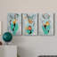 Collage Vase II - Ensemble de 3 peintures sur toile tendue-1339168841