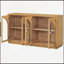 Buffet 4 portes en verre arqué avec tablettes réglables