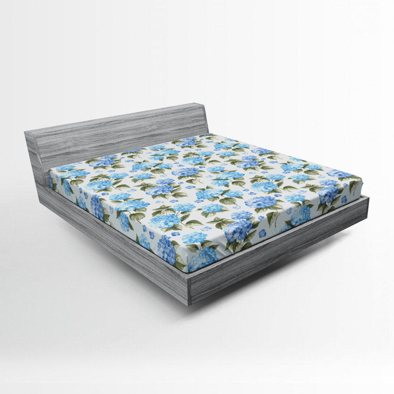 Microfiber Floral Fitted Sheet, Full Fitted Sheet