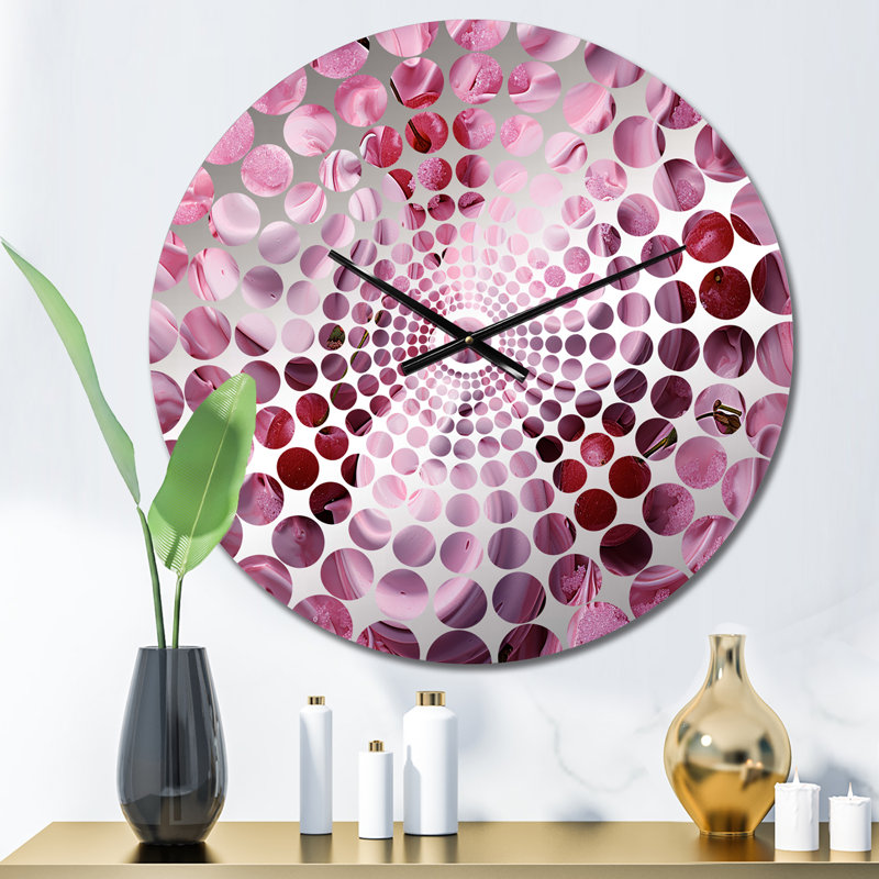 Horloge murale Raskin, Médium, Dusty Rose