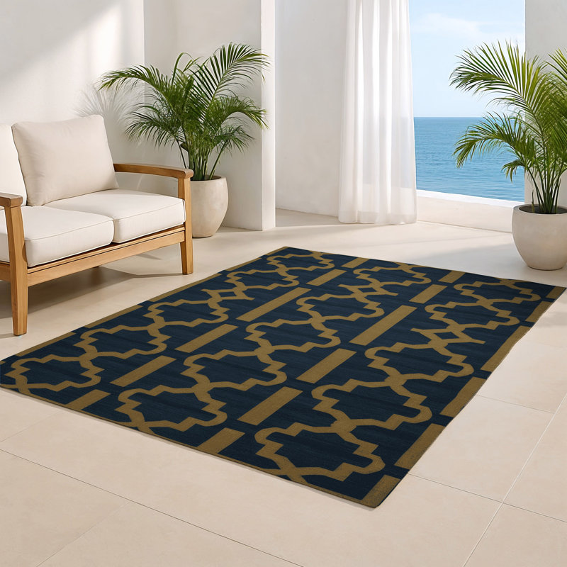 Tapis gris intérieur et extérieur Trellis, Rectangulaire 3 pi x 5 pi