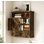 Armoire murale de salle de bain avec tiroir et porte de grange, armoire à pharmacie rustique brune au-dessus de la toilette 24,4 "x 23,6" x 9 ", rangement ajustable pour cuisine, buanderie, vestibule