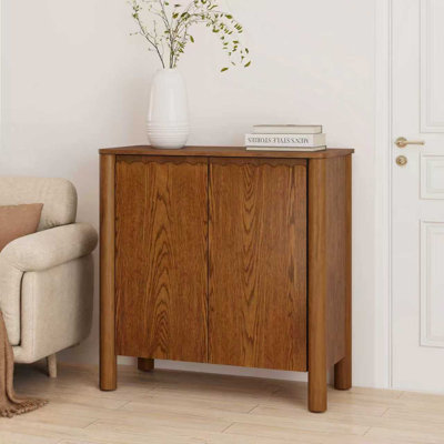 31.5" Solid Wood Veneer Accent Cabinet