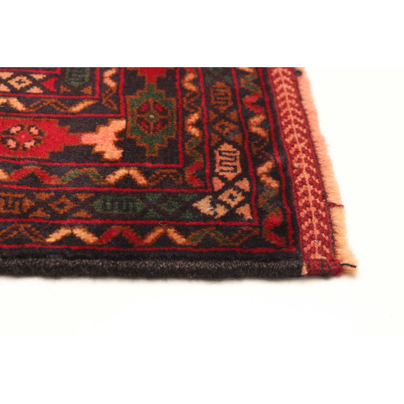 Tapis bleu foncé Teimani 3 pi 4 po x 7 pi 1 po