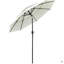 Parasol de marché extérieur à 3 niveaux 9FT avec manivelle, inclinaison à bouton-poussoir 9FT