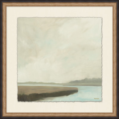 Winter Marsh 1 - Peinture encadrée sur papier