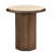 Kasha Travertine Top & Walnut End Table
