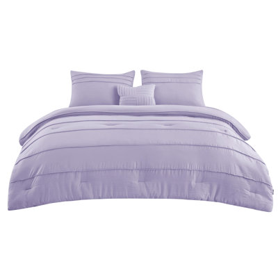 Bedsure Pinch Pleat Comforter Set Boho Bed-in-A-Bag Bedding Set with  Pillowcases for All Season