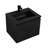 Alma  23.5" Matte Black Polymarble Rectangular Undermount Bathroom Sink with Overflow
