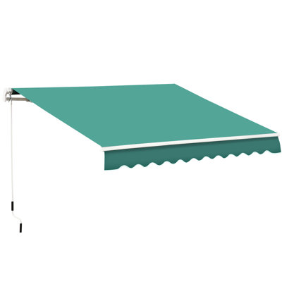 13' X 8' Yard Awning - & Water-, , Hand Crank Operated Patio Manual For