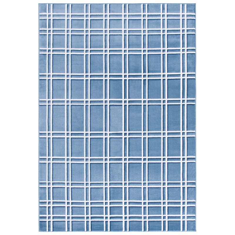 Dili Performance Plaid Rug, Runner 2'3" x 8'