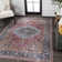 Sarok Ogee Medallion Machine-Washable Red/Blue/Brown Rug