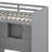 Twin Over Full Bunk Bed With LED Lights, Solid Wood Bunk Bed With Shelves,Stairs And Wardrobe-2010843825