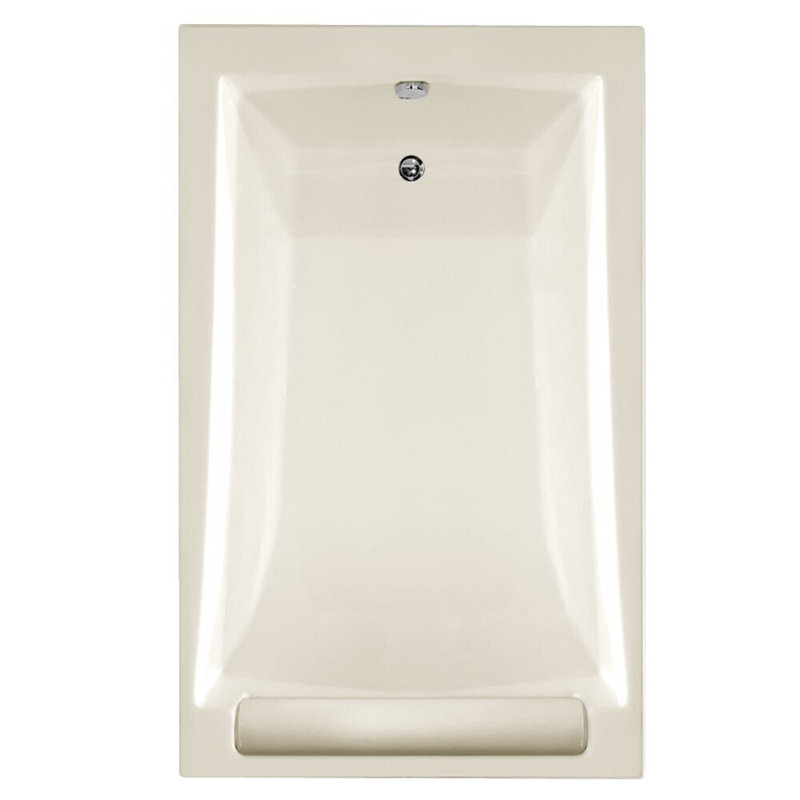 Regal 70'' L Air Bathtub, Biscuit, Polished Chrome