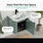 Caskvalley Modern Bathroom Vanity with Straight Fluted Design 24" Wide-1158663206