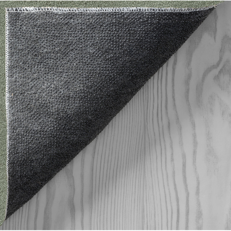 The Carpet Relax - Modern Rug, Fluffy, Short Pile, Non-Slip Underside, Washable up to 30°C, Super-Soft, Fur Look, Green