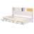 Twin Size Wooden Daybed with 3 Storage Drawers, Soft Headboard, Shelf & USB Ports, White