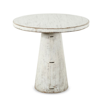 Solid Wood Pedestal End Table