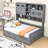 Two Drawers Daybed with Storage Shelves and Slats-1347481203-1347481204