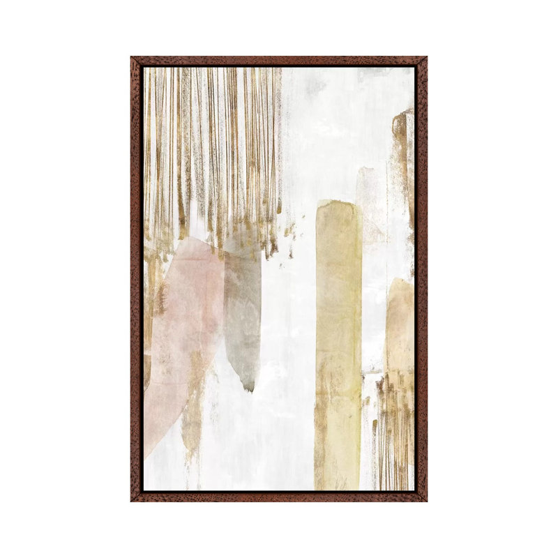 Band Of Gold I by Isabelle Z - Print on Canvas, 101.6 cm H x 66.04 cm W, Classic Brown Wood Framed