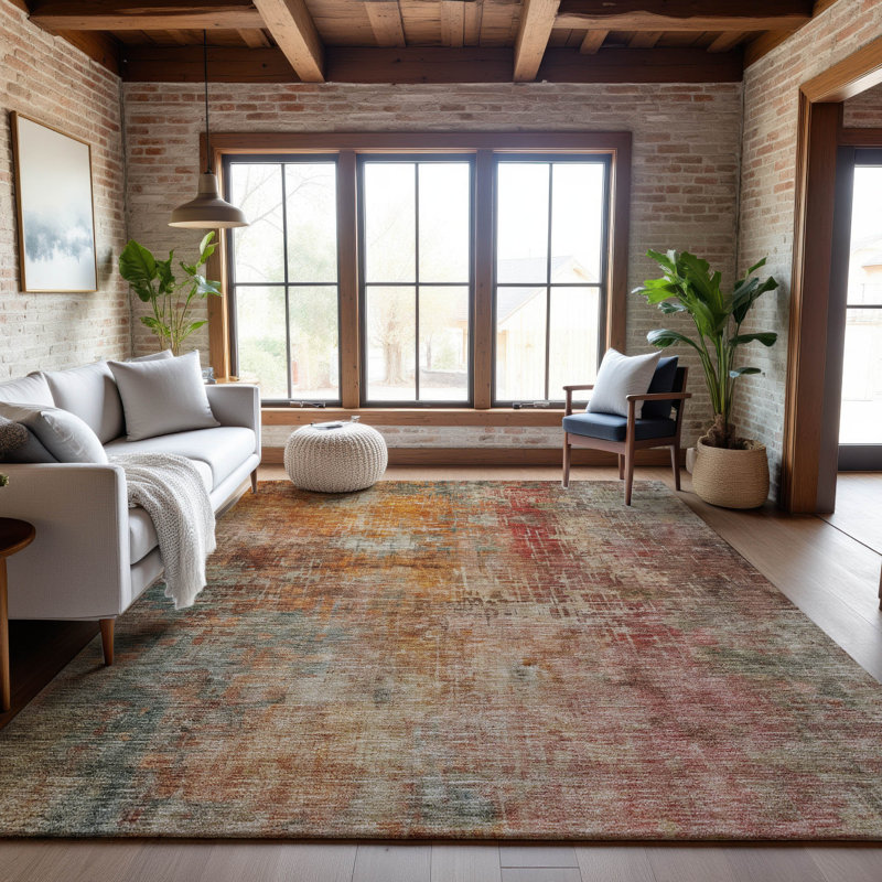 Premium Machine Washable Jessie AMF1213 Abstract Rug, Rectangle 10 pi x 14 pi
