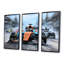 Orange et bleu, voiture de course, art mural-149579713-149579719
