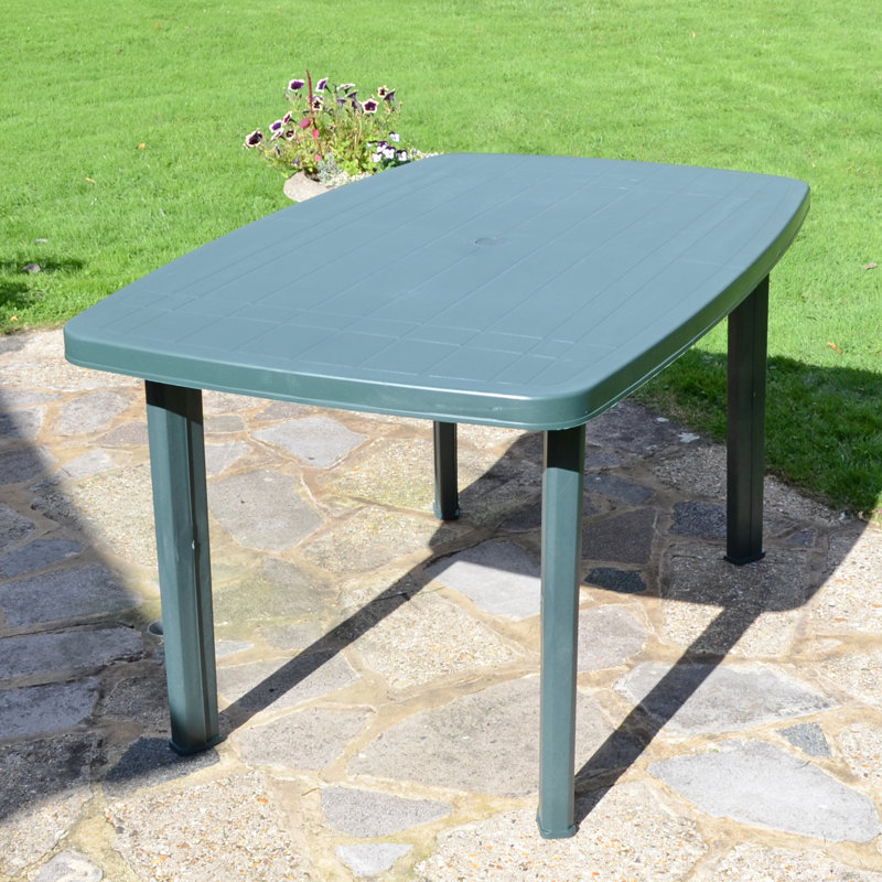 Rimini Rectangular Garden Table, Green