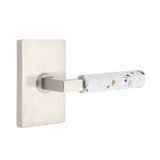 Select Round Privacy (Bed & Bath) Door Lever with Rectangle Rosette