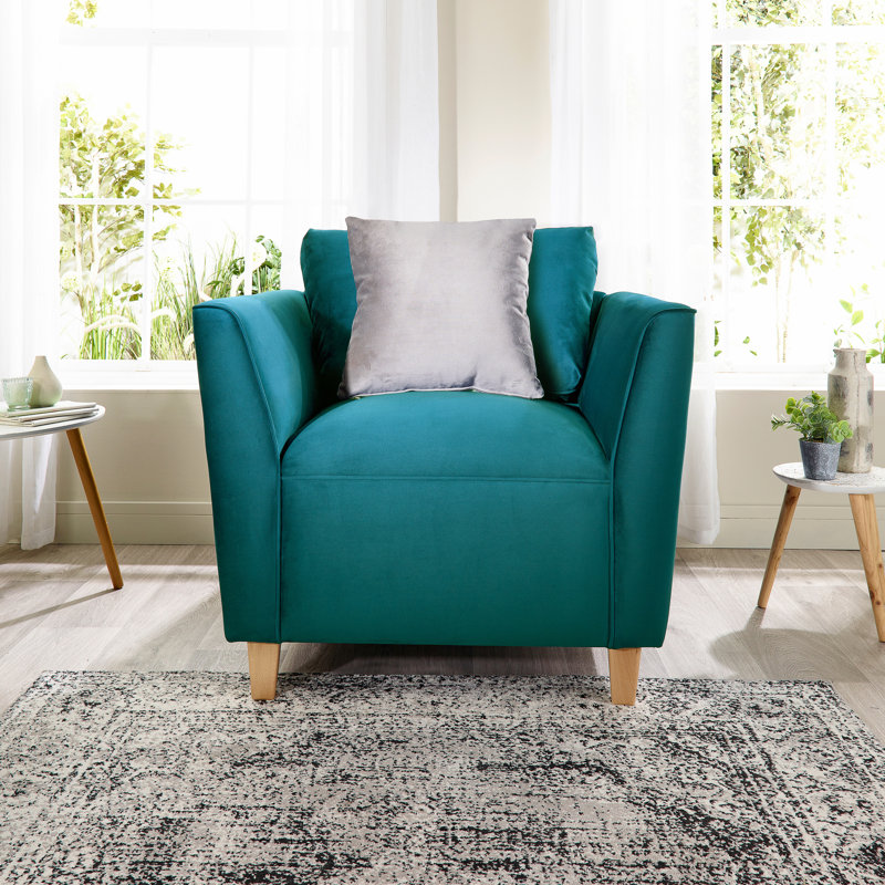 Audington Velvet Armchair, Dark Blue