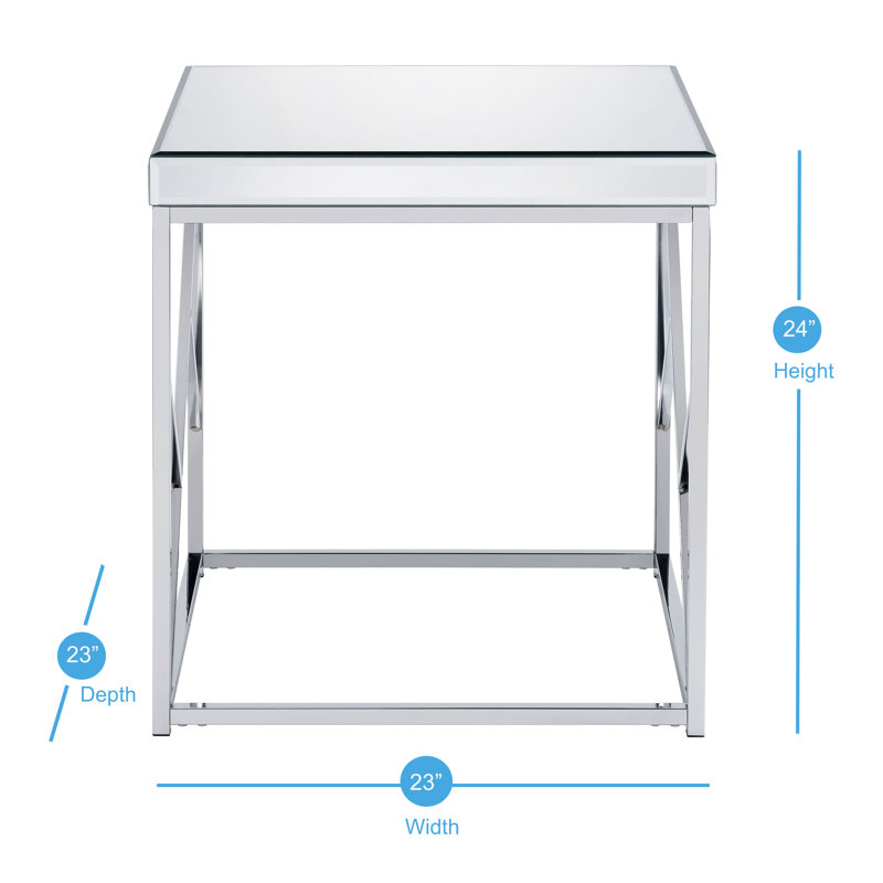 Table de bout Flori, Chrome
