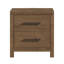 Rustic Modern Brown Nightstand With Charging Ports Bulit-In USB Sturdy Frame Drawers Bedroom Furniture 1Pc Bedside Cabinet