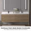 Meuble-lavabo double 84 po avec comptoir en quartz blanc et lavabos-131251309