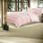 Soft Microfiber Twin Bedding Sets, Ruffled Modern Blush Bedroom Home