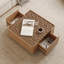 Table basse avec garniture en bois et coins arrondis, table centrale flottante moderne pour le salon-20289271