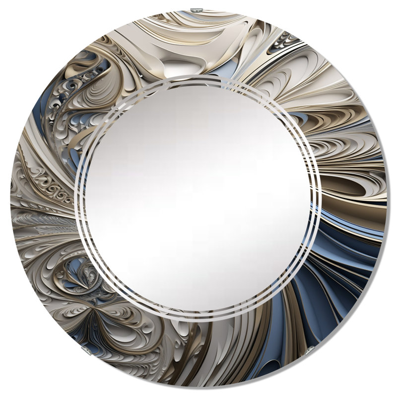 Elberson - Miroir mural moderne rond, 32 po x 32 po