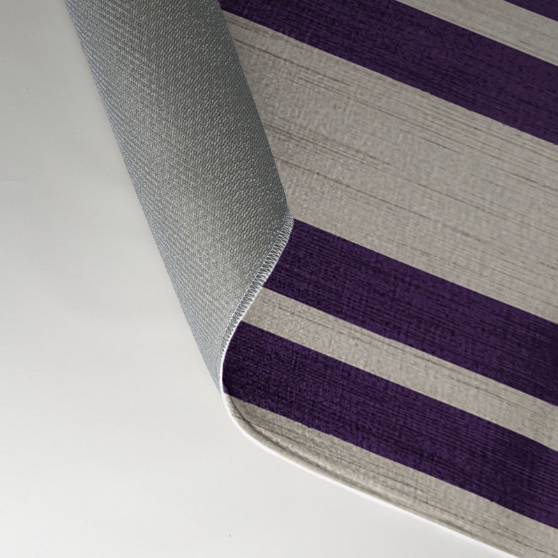 Tapis intérieur / extérieur gris HorizontalStripes, Rectangulaire 3 pi x 5 pi