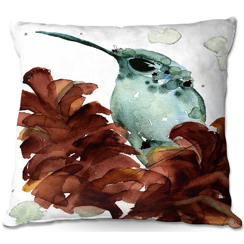 Coussin colibris de la canapé novembre, 16 po x 1 po