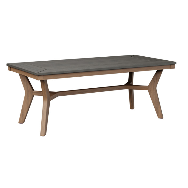 Mayhew Outdoor Coffee Table, Antique Mahogany, Coastal Gray