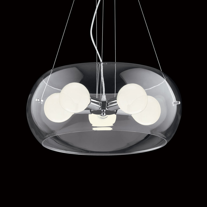 Audi 5 - Light Glass Single Pendant, Transparent